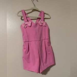 Janie and Jack Pink Top with Gingham Accents